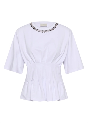 Inez deco tee Bright White Gestuz 